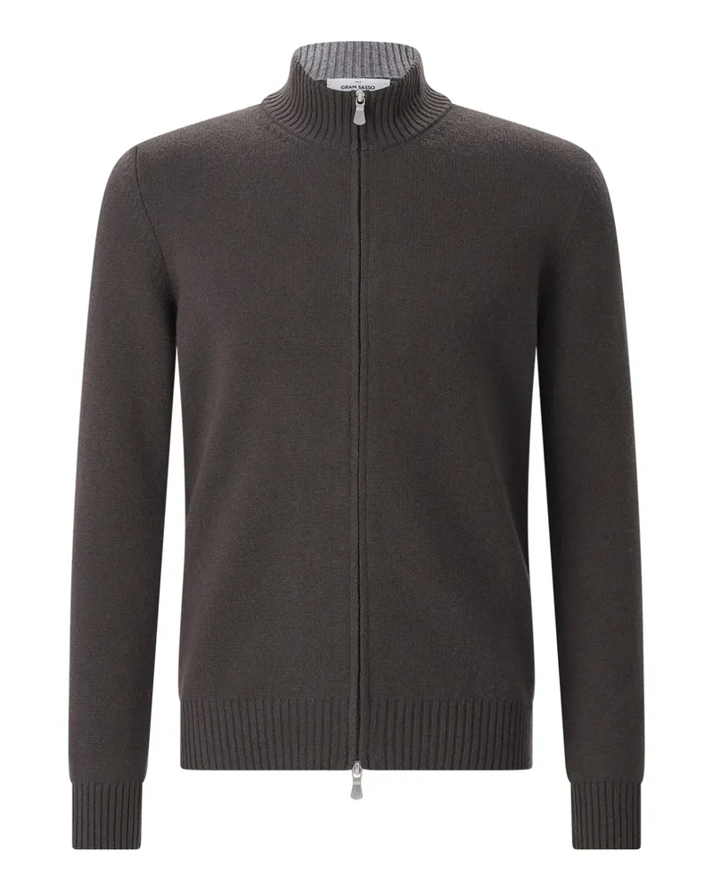 Gran Sasso Strickjacke aus Schurwolle & Kaschmir Dunkelgrün