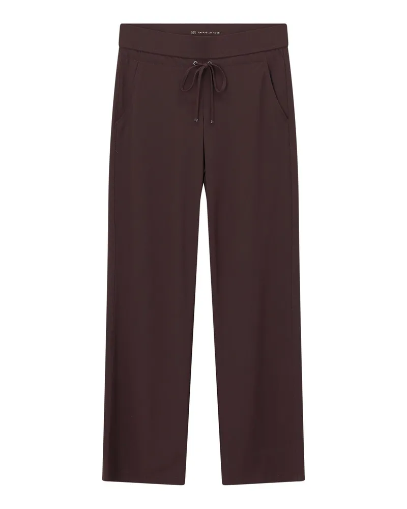 RAFFAELLO ROSSI  Jersey-Hose Candice Straight Dunkelbraun