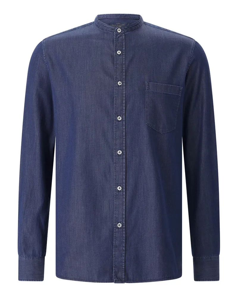 Paul & Shark Jeans-Hemd aus Baumwolle Blau
