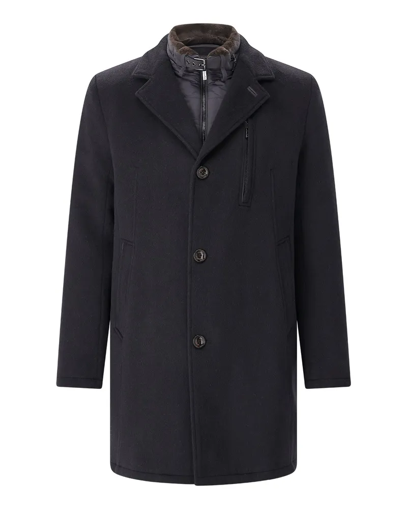 Gimo's Mantel aus Schurwolle-Viskose-Mix Navy