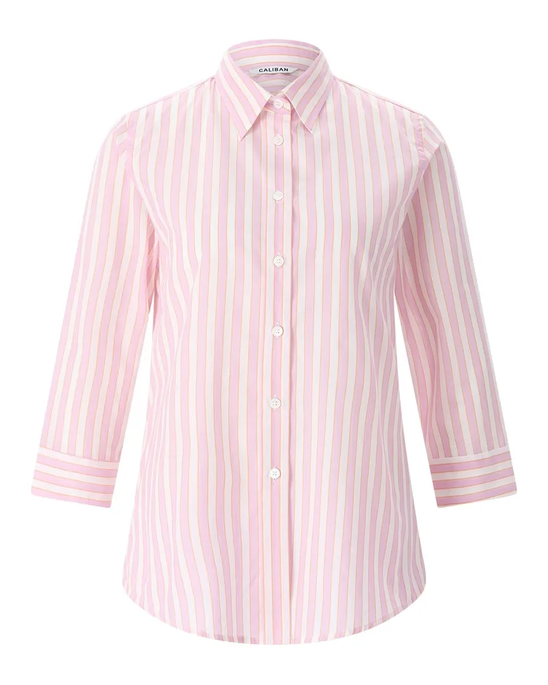 Caliban Gestreifte Hemdbluse Rosa