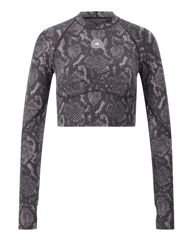 adidas Cropped Langarm-Shirt Grau