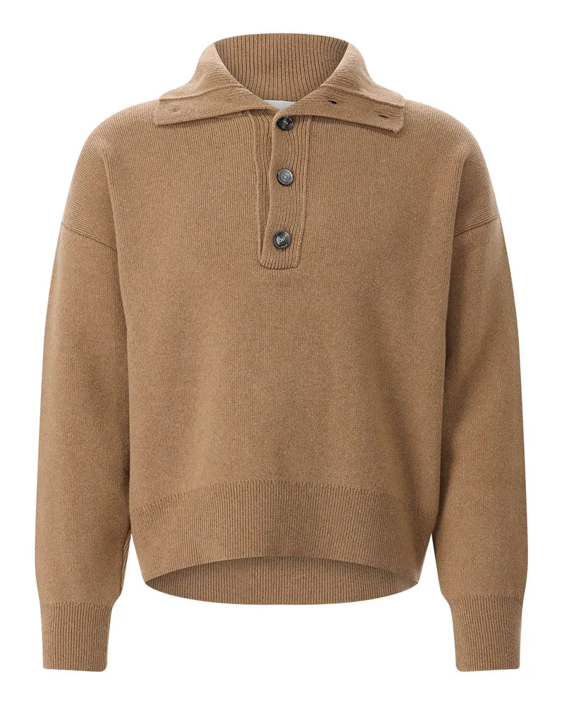 AMI Paris Pullover aus Merinowolle Braun