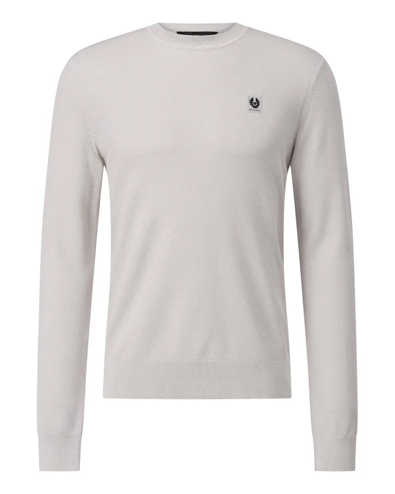 Belstaff Pullover aus Baumwoll-Seidenmix Hellgrau