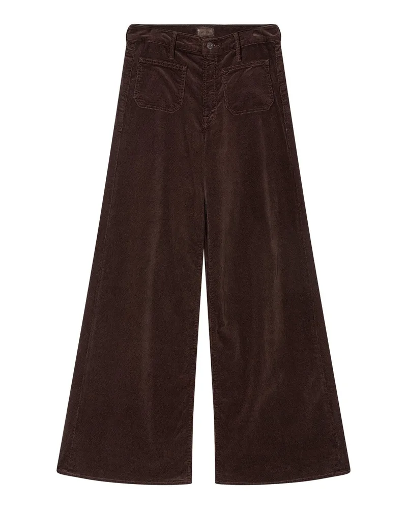 Mother Cordhose Patch Pocket aus Baumwoll-Mix Dunkelbraun