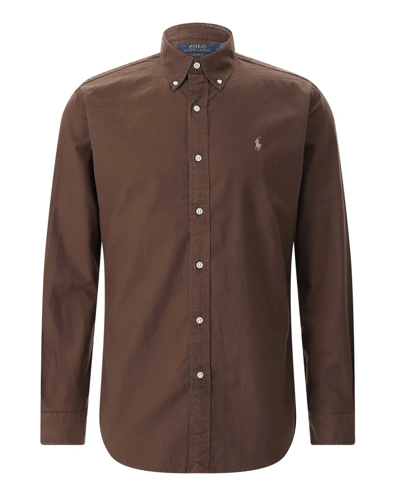 Ralph Lauren Slim-Fit Hemd aus Baumwolle Braun