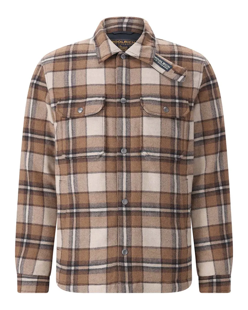 Woolrich Overshirt aus Woll-Mix Hellbraun
