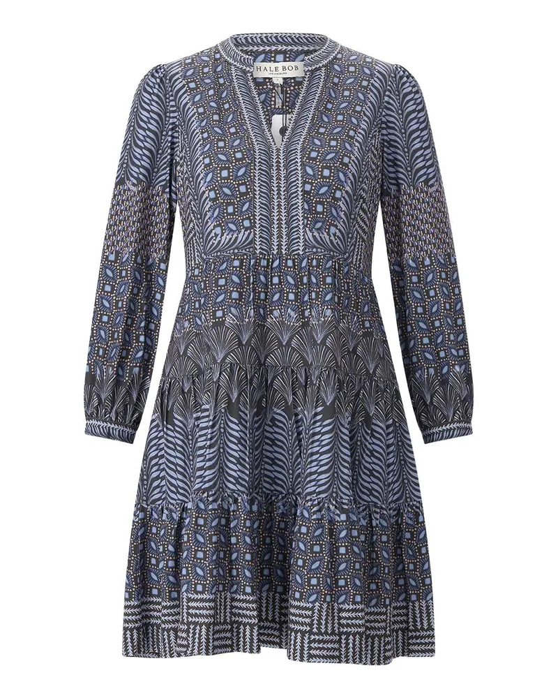 Hale Bob Minikleid mit V-Ausschnitt Blau