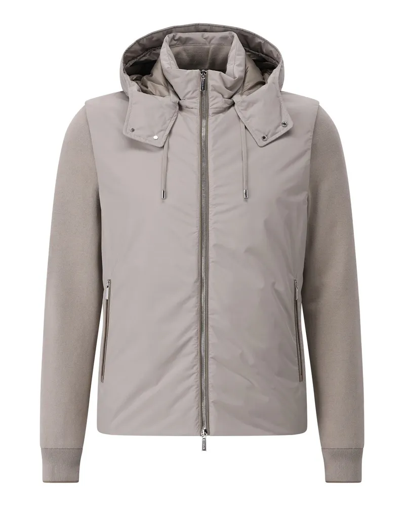 MOORER Jacke Evan mit abnehmbaren Ärmeln Grüngrau