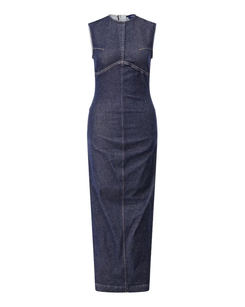 SPORTMAX Maxikleid Geranio aus Denim Dunkelblau