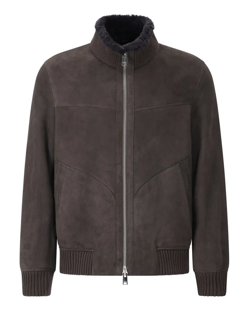 Arma Jacke Arek aus Veloursleder Dunkelbraun