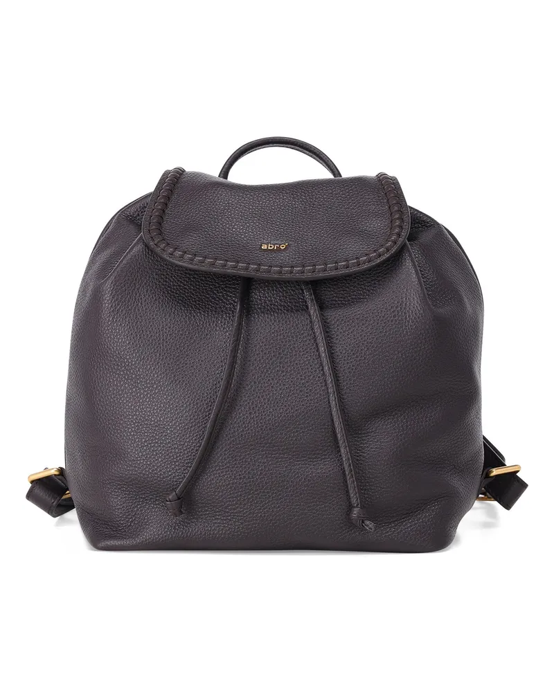 Abro Rucksack Signature aus Leder Dunkelbraun