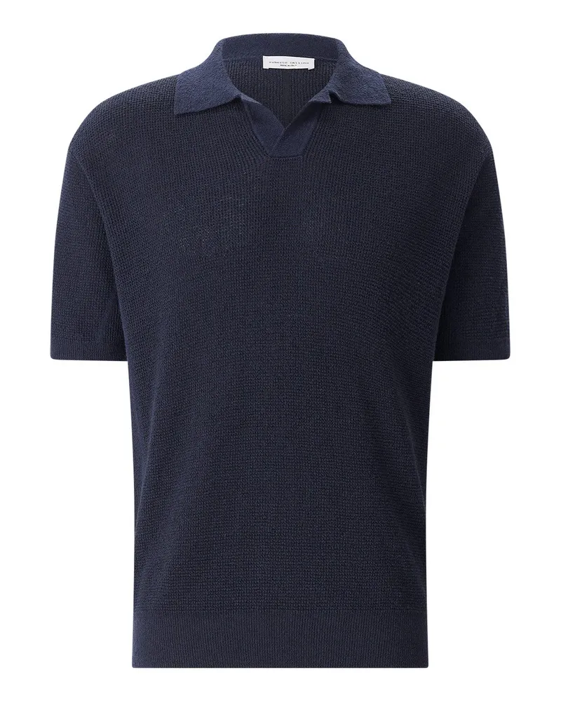 Roberto Collina Poloshirt aus Leinenmix 02