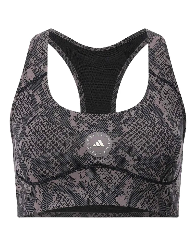 adidas Sportliches Bustier mit Muster Dunkelgrau