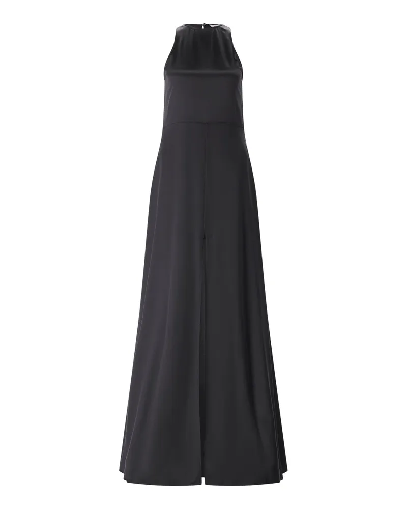 Saint Laurent Maxikleid aus Seide Schwarz