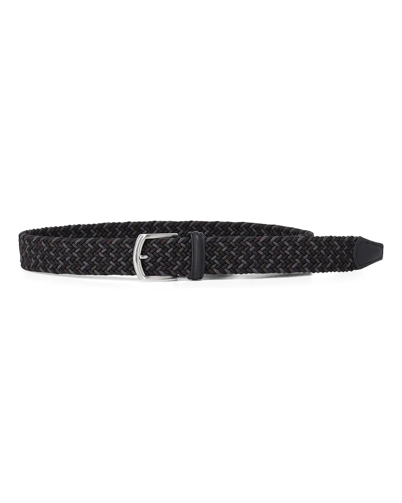 Anderson's Gürtel mit Leder Dunkelblau