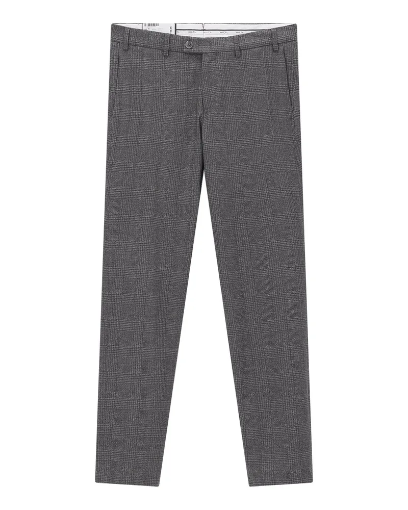 Hiltl Hose aus Baumwoll-Mix Anthrazit