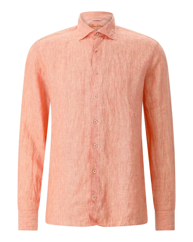 Stenströms Regular-Fit Leinenhemd Orange
