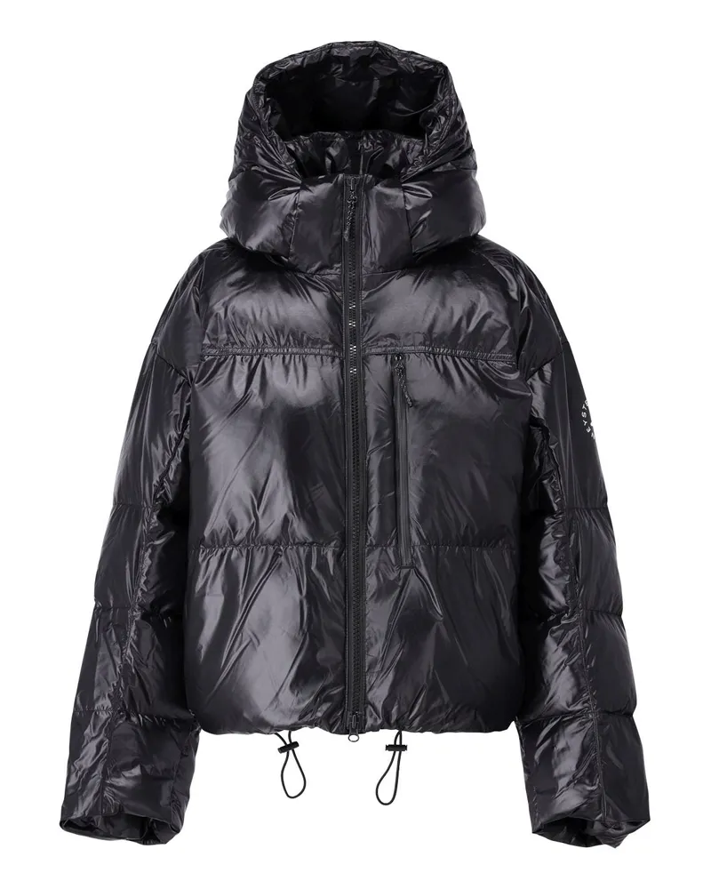 adidas Pufferjacke mit Kapuze Schwarz