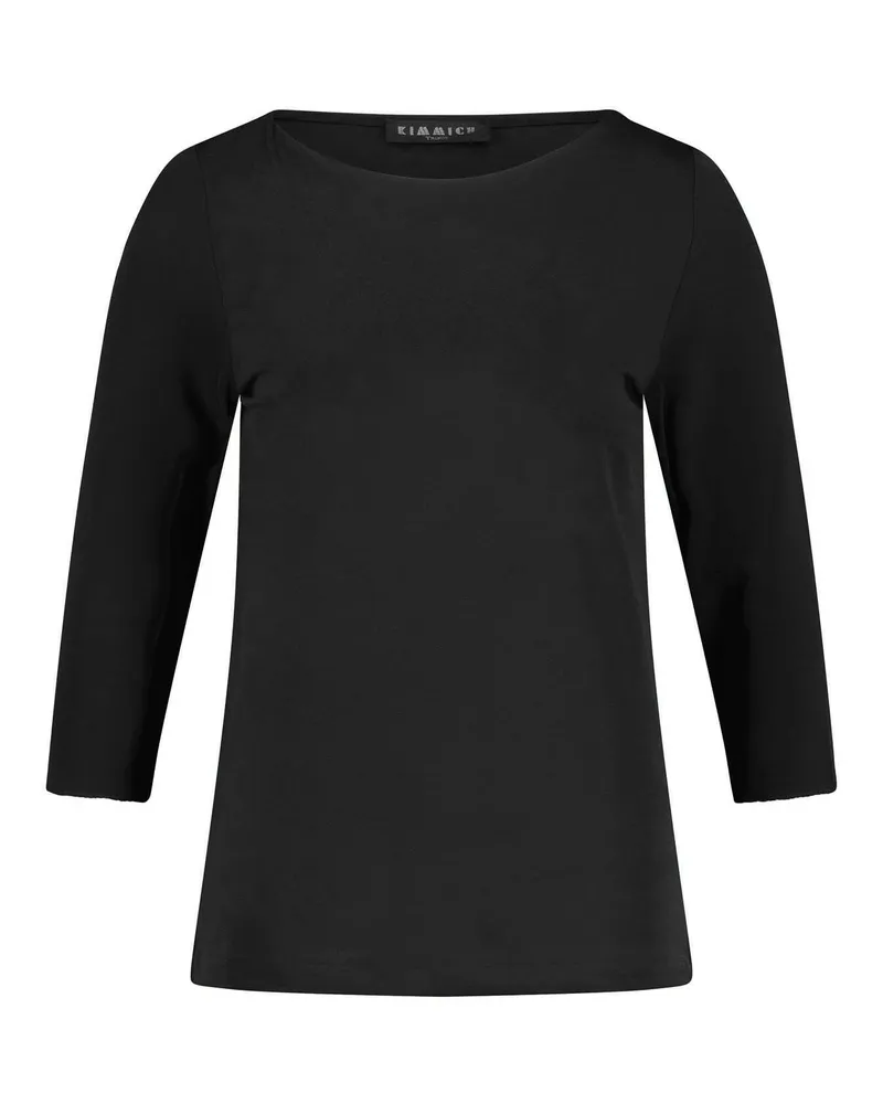 Kimmich Trikot Shirt aus Viskose-Crêpe Schwarz