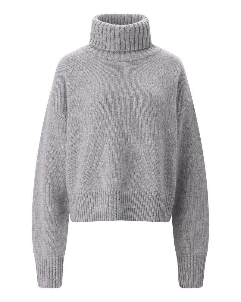 extreme cashmere Pullover Crop Xtra aus Kaschmir Grau