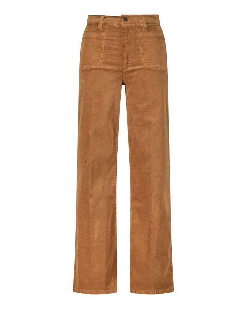 Frame Denim Cordhose Le Slim Palazzo Hellbraun