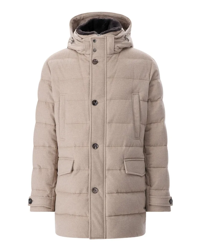 MOORER Parka Saturno B5L aus Kaschmir Beige