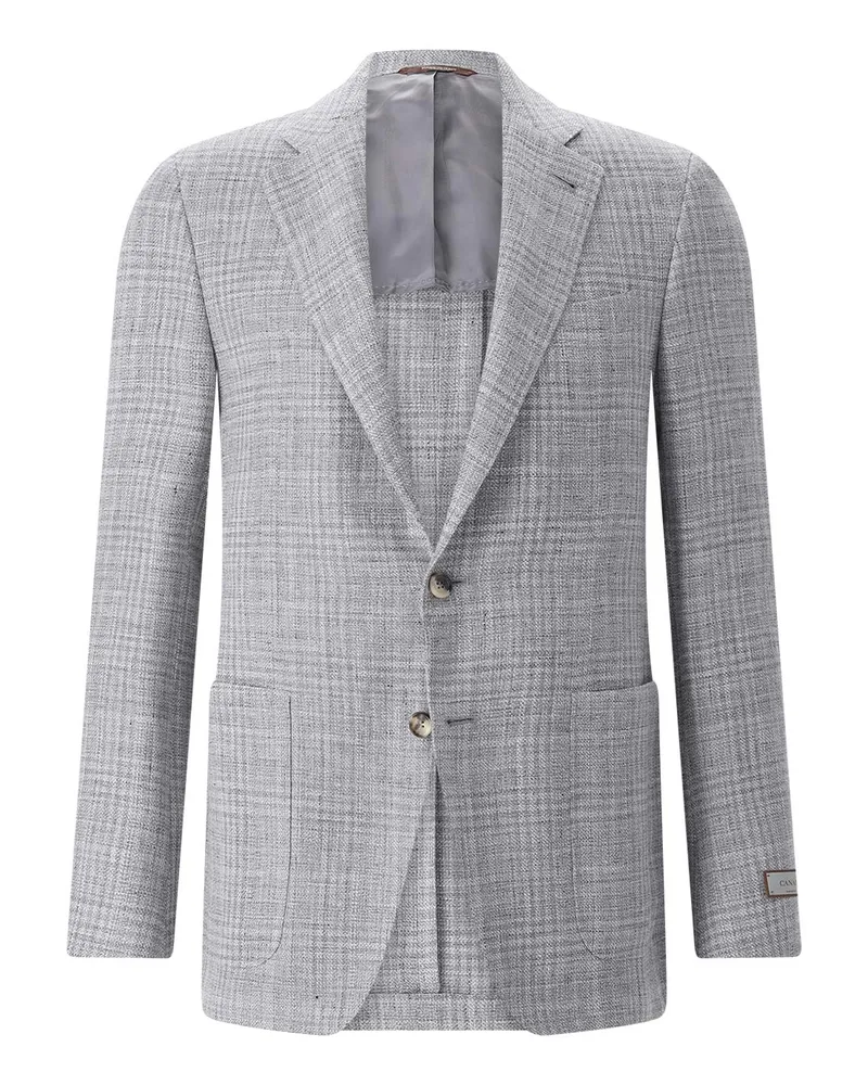 Canali Sakko Kei aus Leinen und Wolle Grau