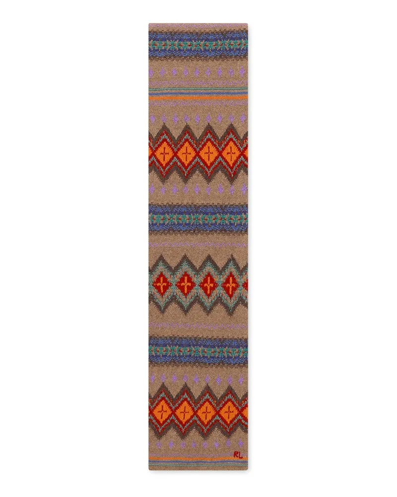 Ralph Lauren Schal aus Baumwoll-Leinen-Mix Multicolor