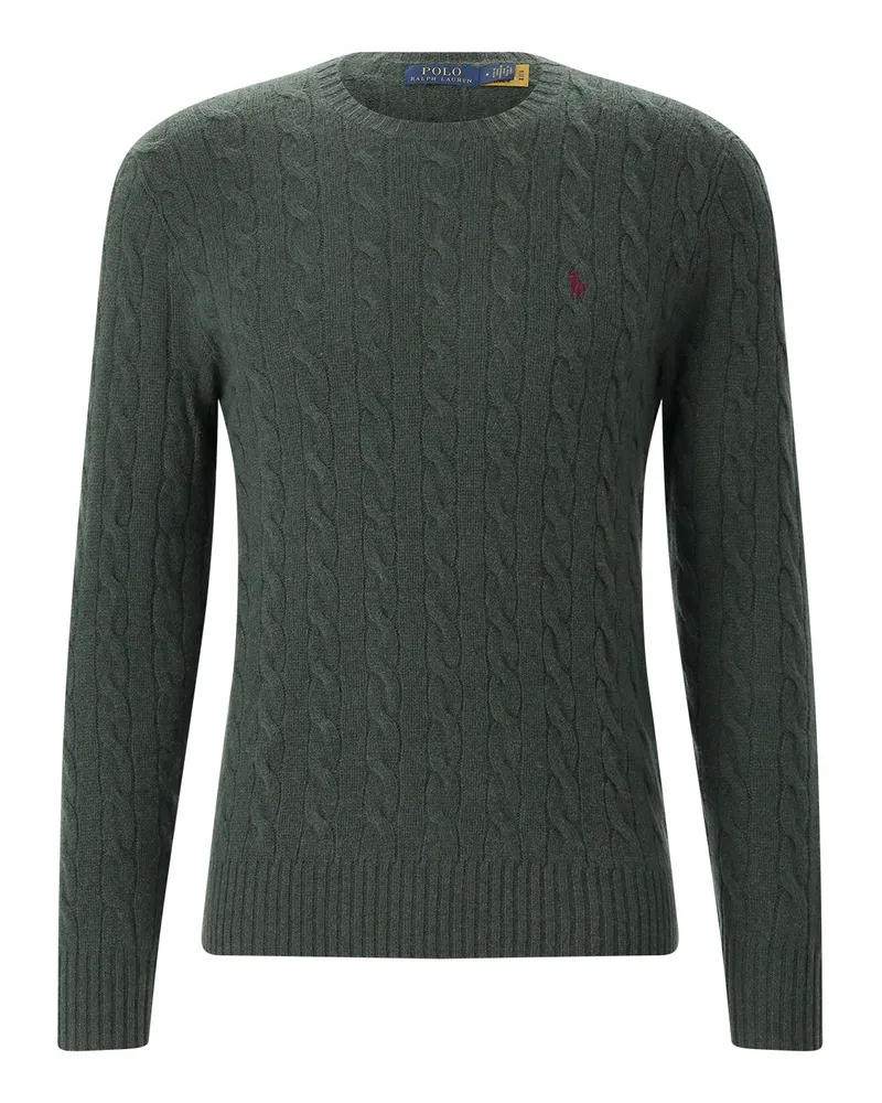 Ralph Lauren Strickpullover aus Kaschmir-Woll-Mix Dunkelgrün