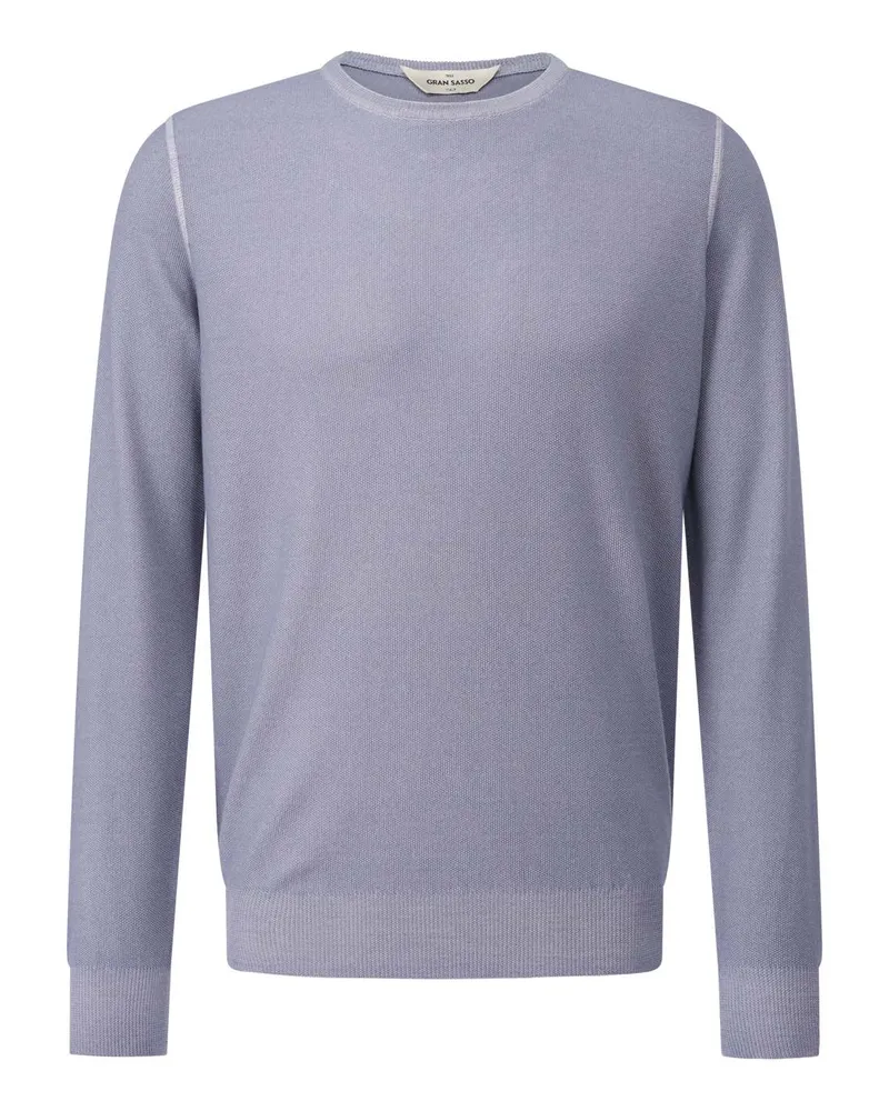 Gran Sasso Feiner Strickpullover aus Schurwolle Blau
