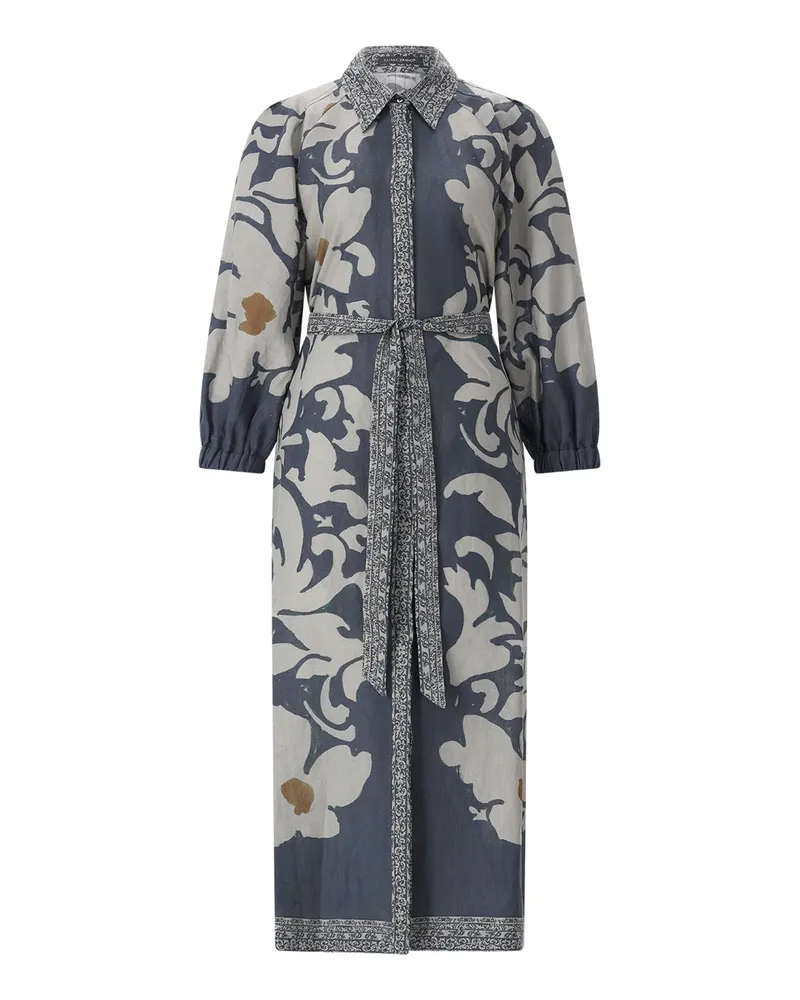 Luisa Cerano Maxikleid mit Print Dunkelblau