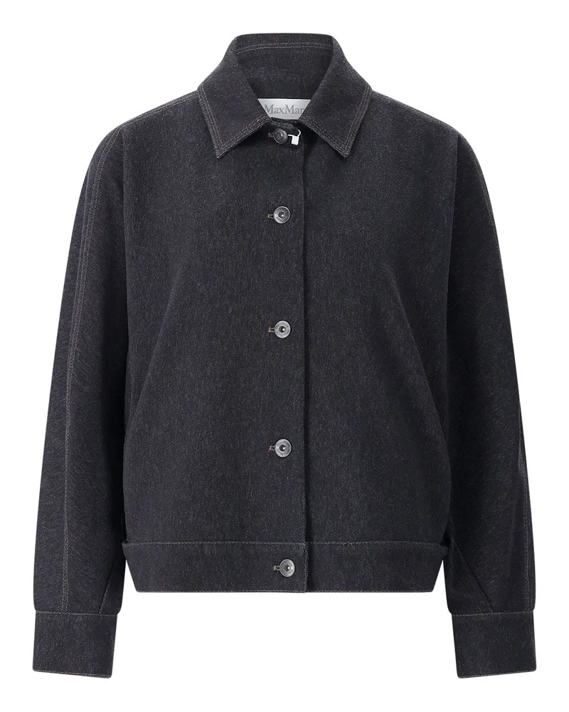 Max Mara Jacke aus Baumwollmix Dunkelblau