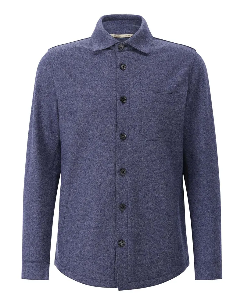 Maurizio Baldassari Overshirt aus Schurwolle Blau