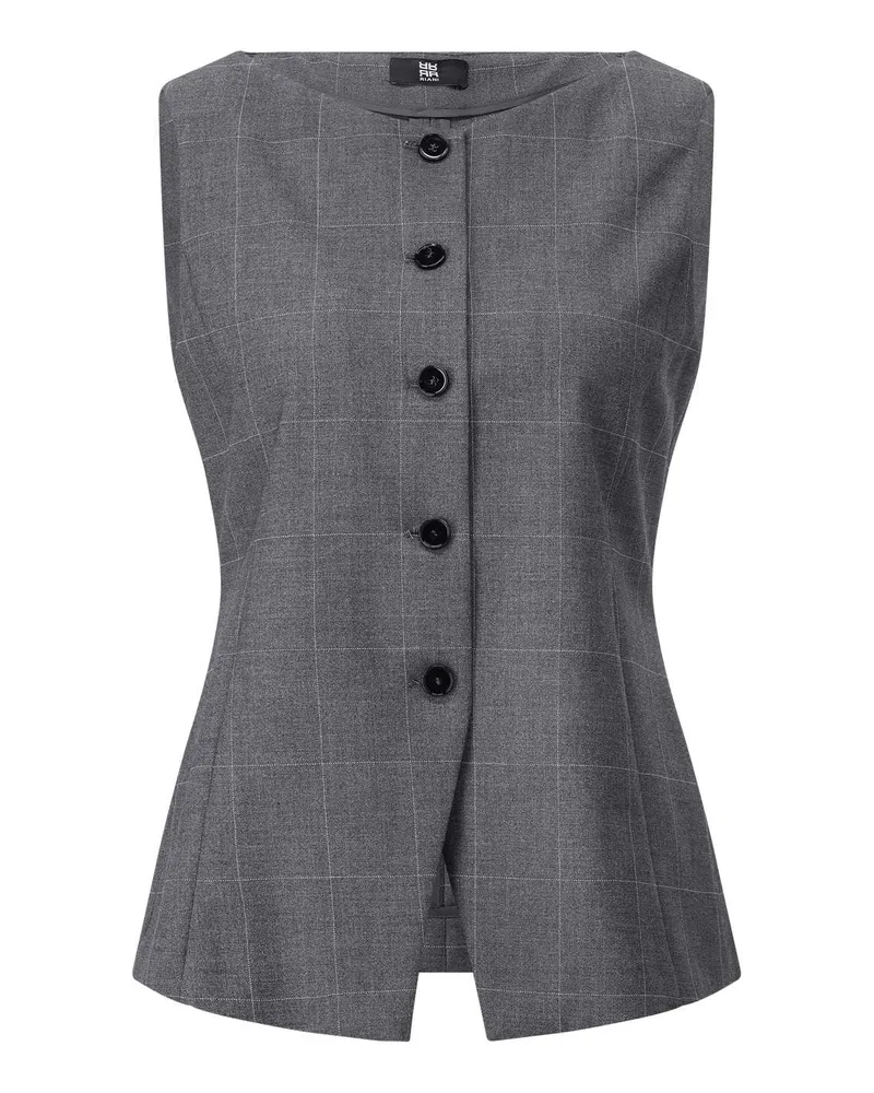 Riani Weste mit Karo-Muster Grau