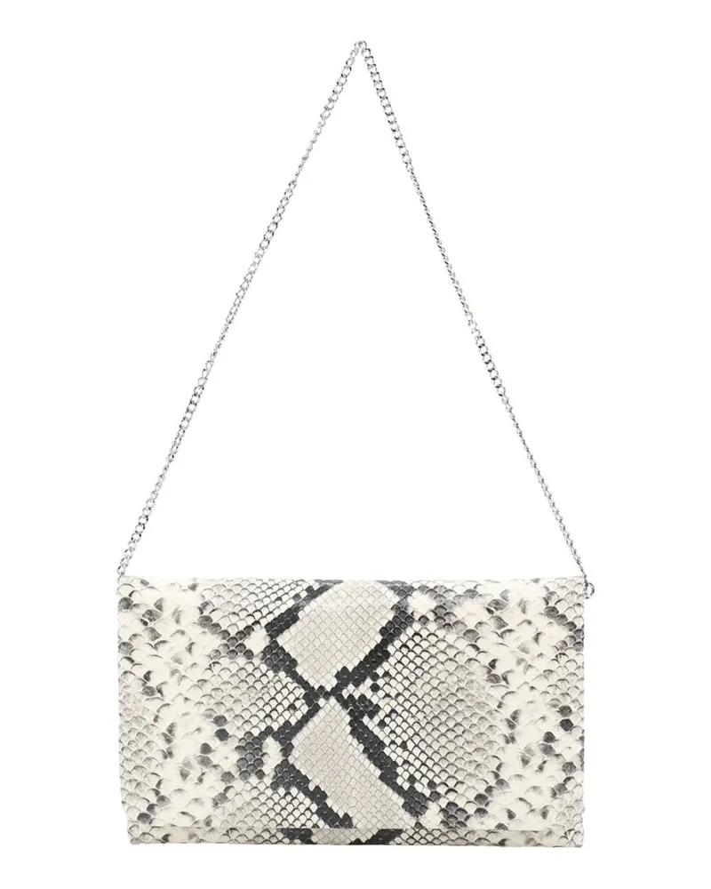 Abro Clutch aus Leder Weiß