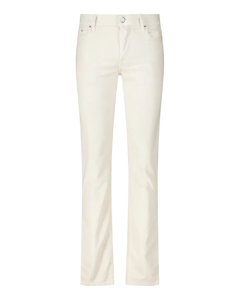 Jacob Cohën Slim-Fit Cordhose Bard Creme