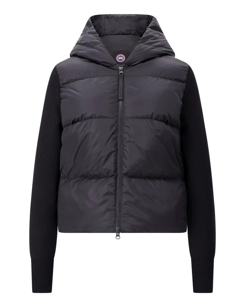 Canada Goose Steppjacke HyBridge mit Stoffärmeln Schwarz