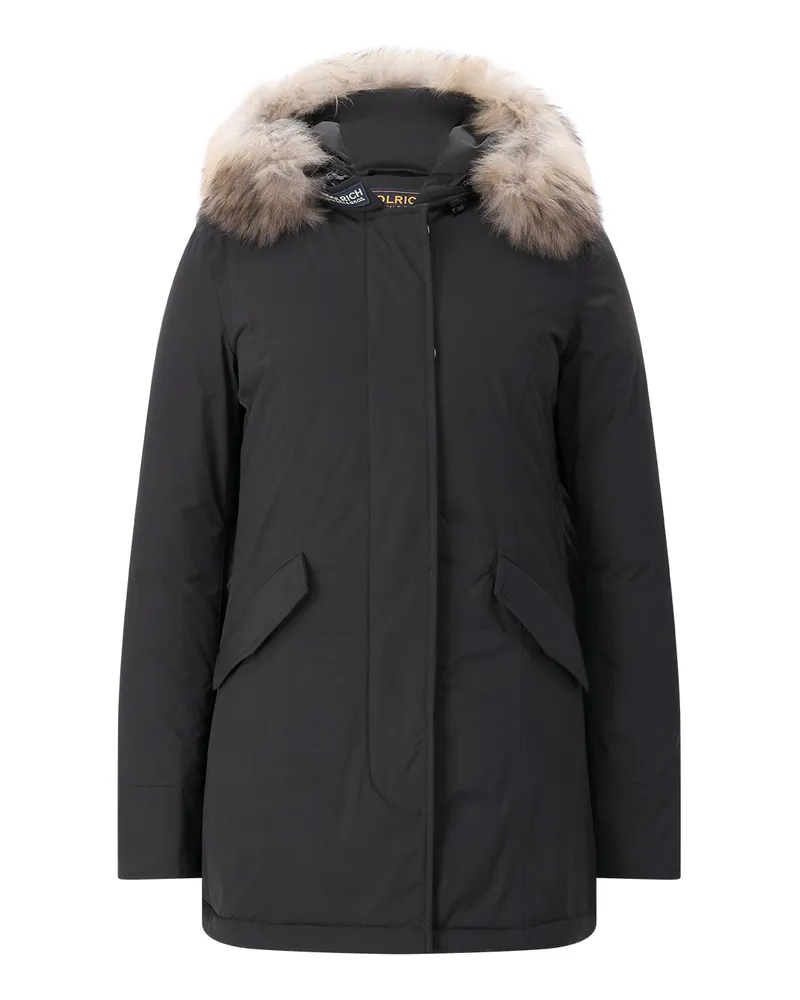 Woolrich Parka Arctic Racoon mit Daunen Schwarz