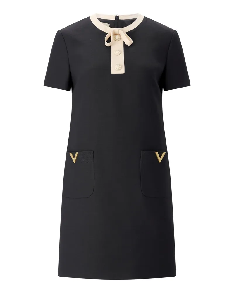 Valentino Garavani Minikleid mit Logo-Details Schwarz