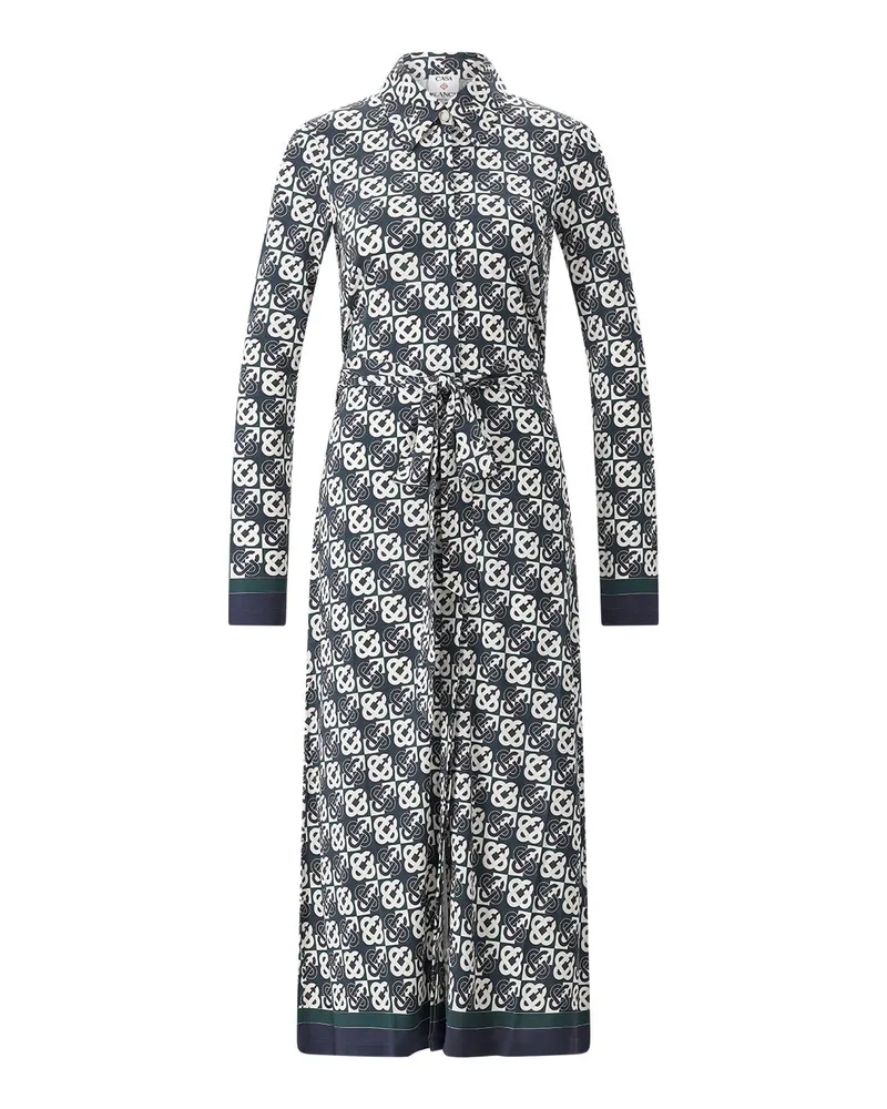 Casablanca Paris Blusenkleid in Maxi-Länge Dunkelgrün