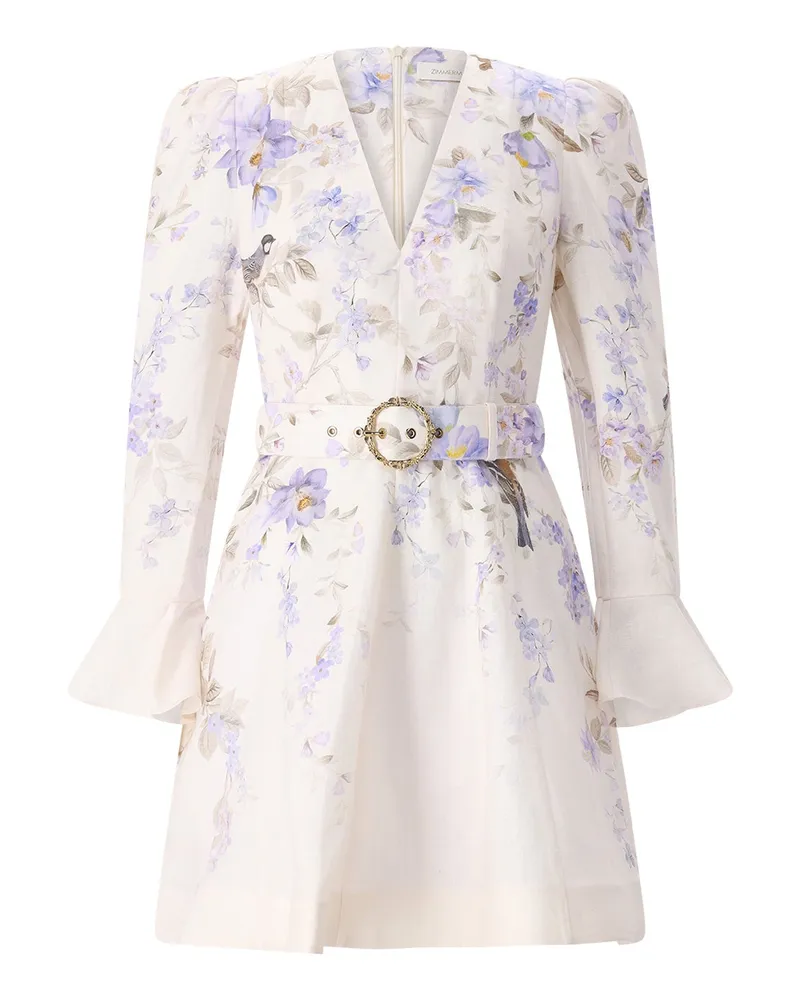Zimmermann Minikleid Luna mit floralem Muster Multicolor