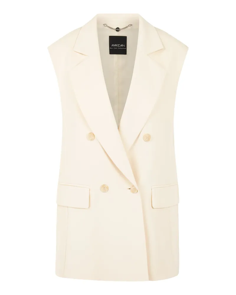 Marc Cain Ärmellose Blazer-Weste Creme