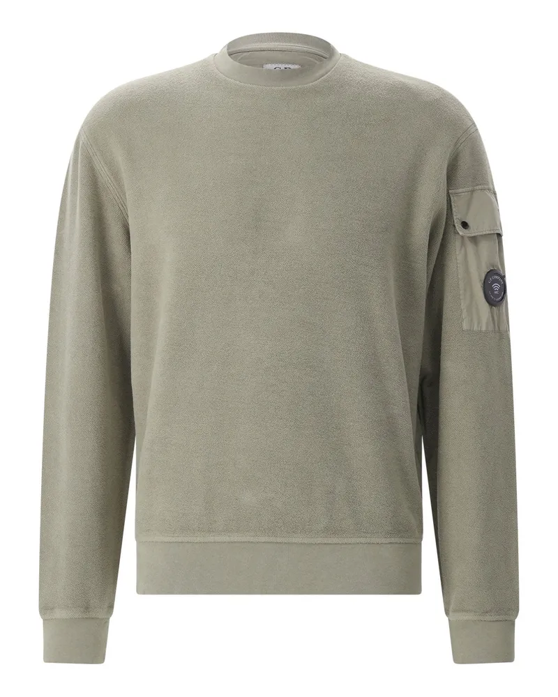 C.P. Company Sweatshirt aus Baumwolle Graugrün