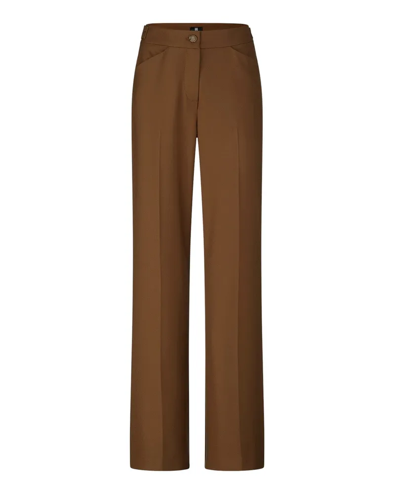 Riani Straight-Fit Hose aus Viskose-Mix Hellbraun