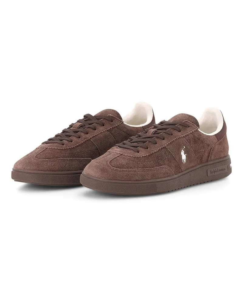 Ralph Lauren Sneaker aus Leder Dunkelbraun