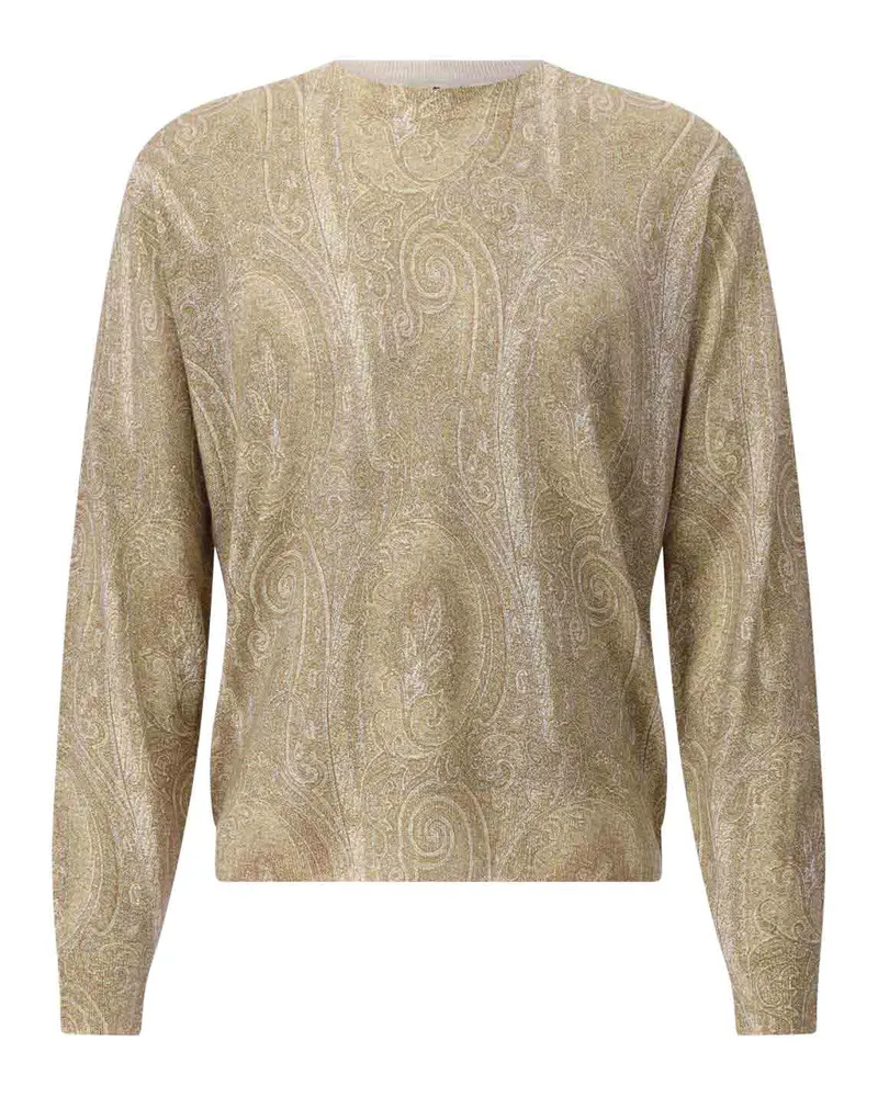 Etro Pullover aus Seide & Kaschmir Hellbraun
