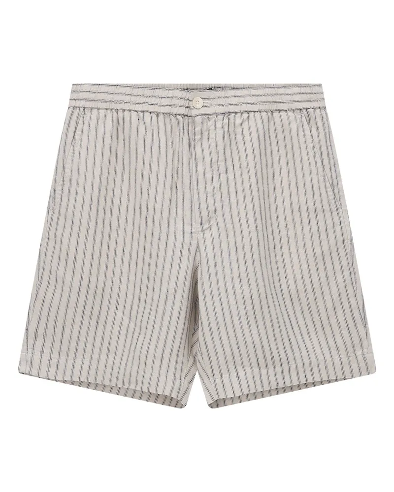 Vince Gestreifte Shorts Hellbraun