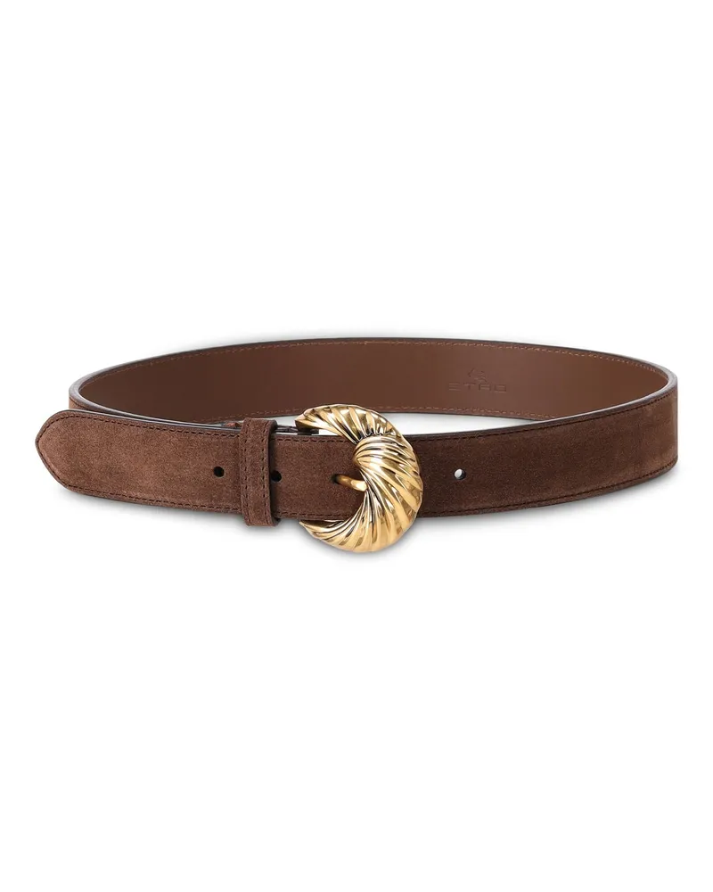 Etro Gürtel aus Veloursleder Braun