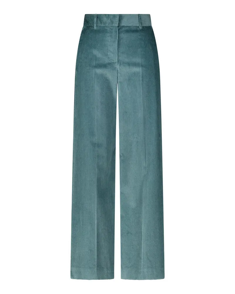 Max Mara Weite Hose Tania aus Cordsamt Türkis